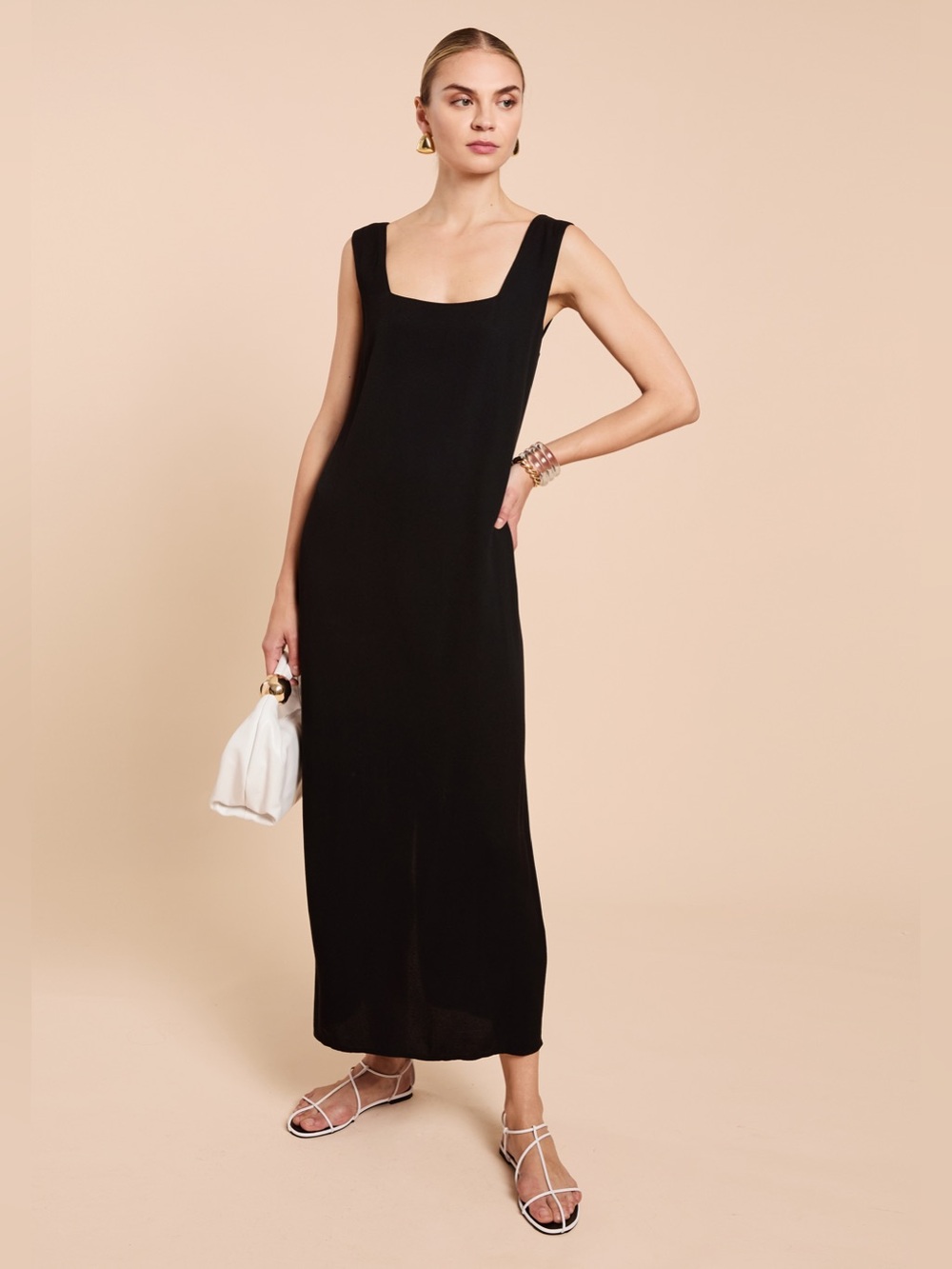 NWT Few Moda Ione Dress size 2 Black Maxi Dress kourt Jenni Kayne